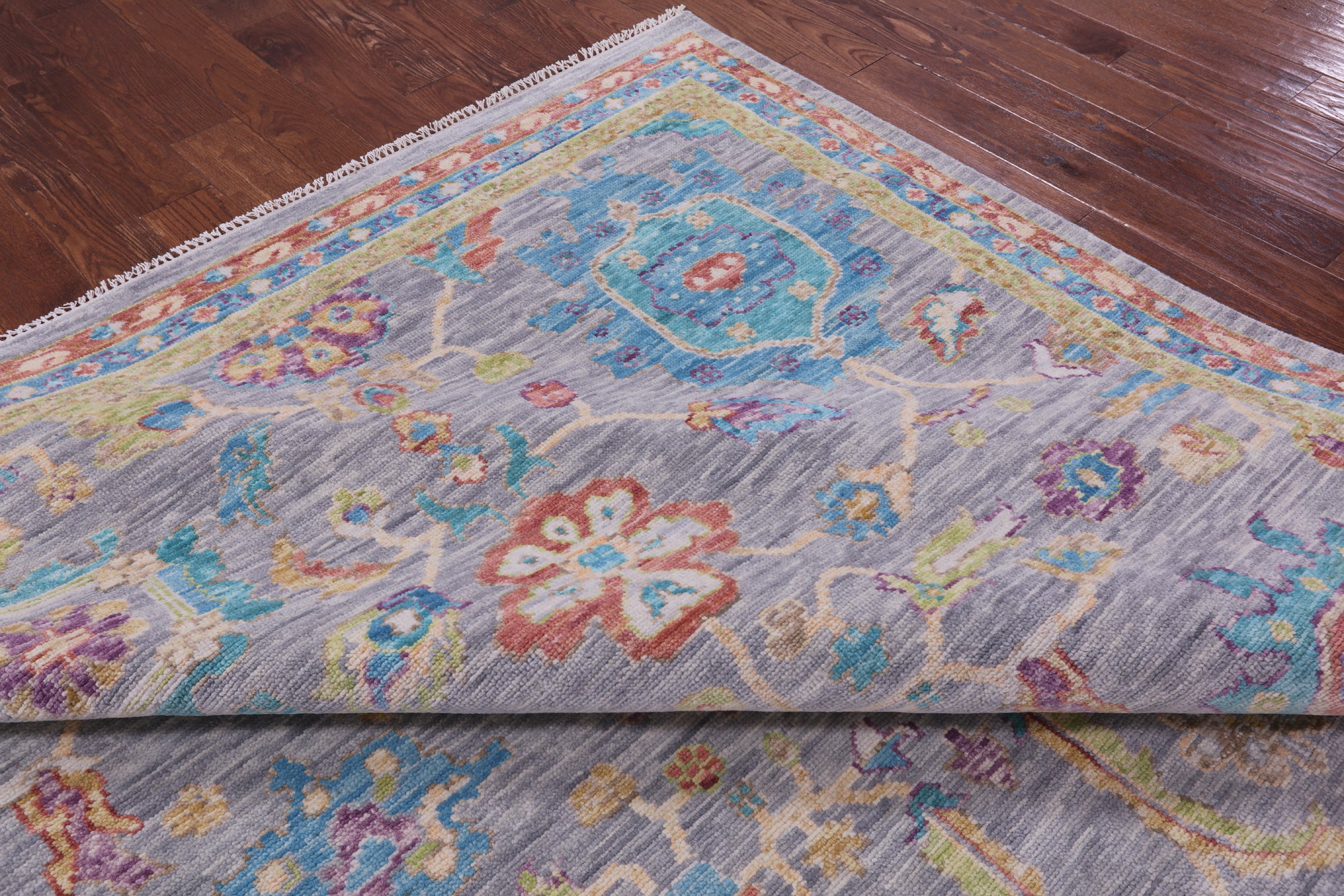 Grey Heriz Serapi Hand Knotted Wool Rug - 10' 1" X 14' 0" - Golden Nile