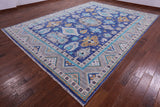 Blue Kazak Hand Knotted Wool Rug - 10' 1" X 13' 11" - Golden Nile