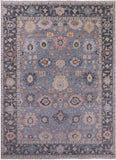 Grey Turkish Oushak Hand Knotted Wool Rug - 10' 2" X 13' 11" - Golden Nile