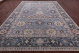 Grey Turkish Oushak Hand Knotted Wool Rug - 10' 2" X 13' 11" - Golden Nile