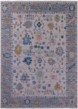 Ivory Turkish Oushak Hand Knotted Wool Rug - 10' 1" X 13' 10" - Golden Nile