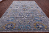 Grey Persian Tabriz Hand Knotted Wool Rug - 10' 0" X 13' 9" - Golden Nile