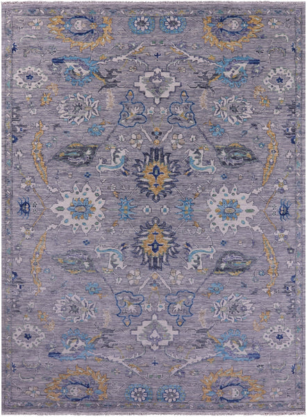 Grey Persian Tabriz Hand Knotted Wool Rug - 10' 0" X 13' 9" - Golden Nile