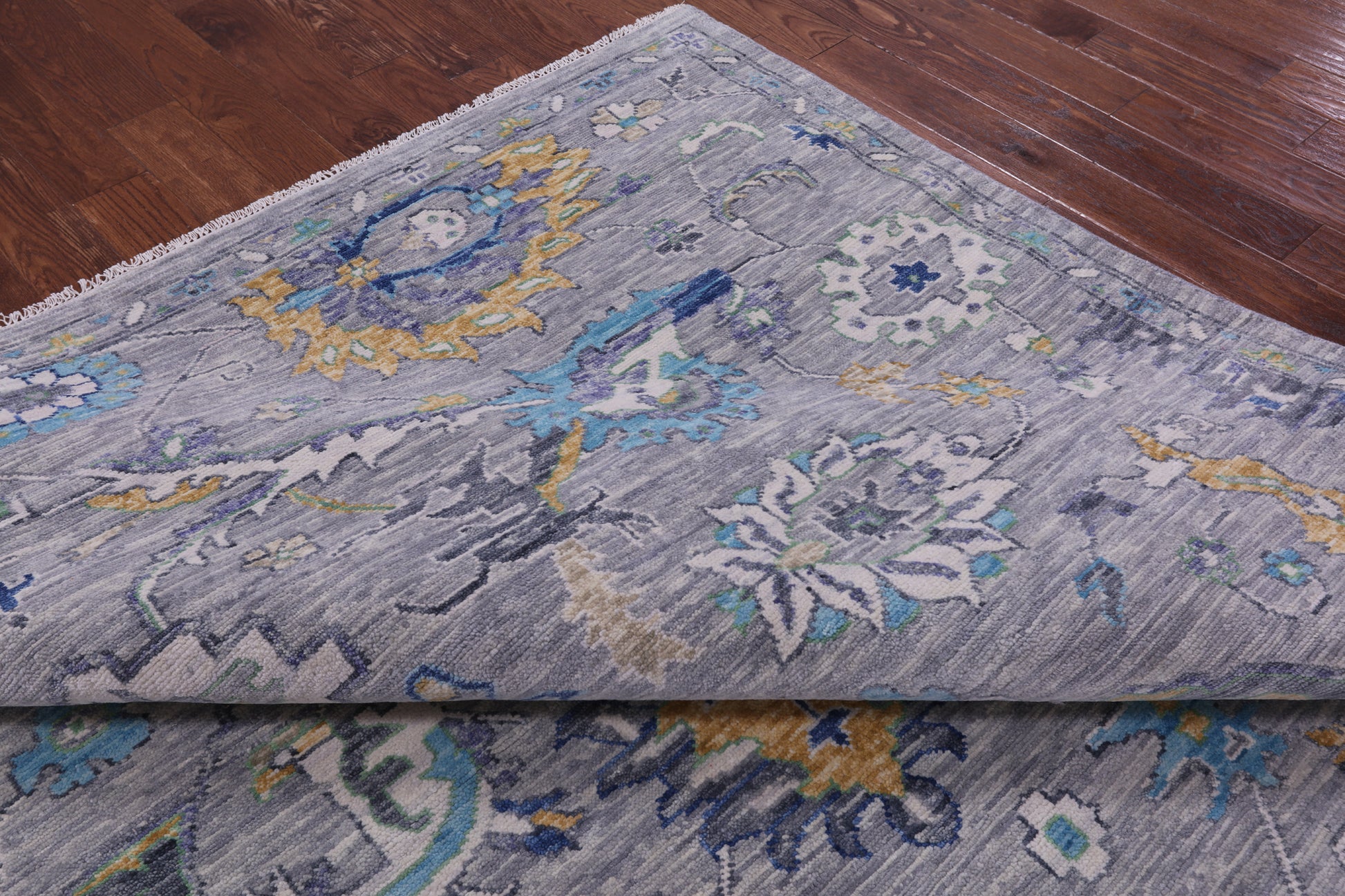 Grey Persian Tabriz Hand Knotted Wool Rug - 10' 0" X 13' 9" - Golden Nile