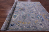 Grey Persian Tabriz Hand Knotted Wool Rug - 10' 0" X 13' 9" - Golden Nile