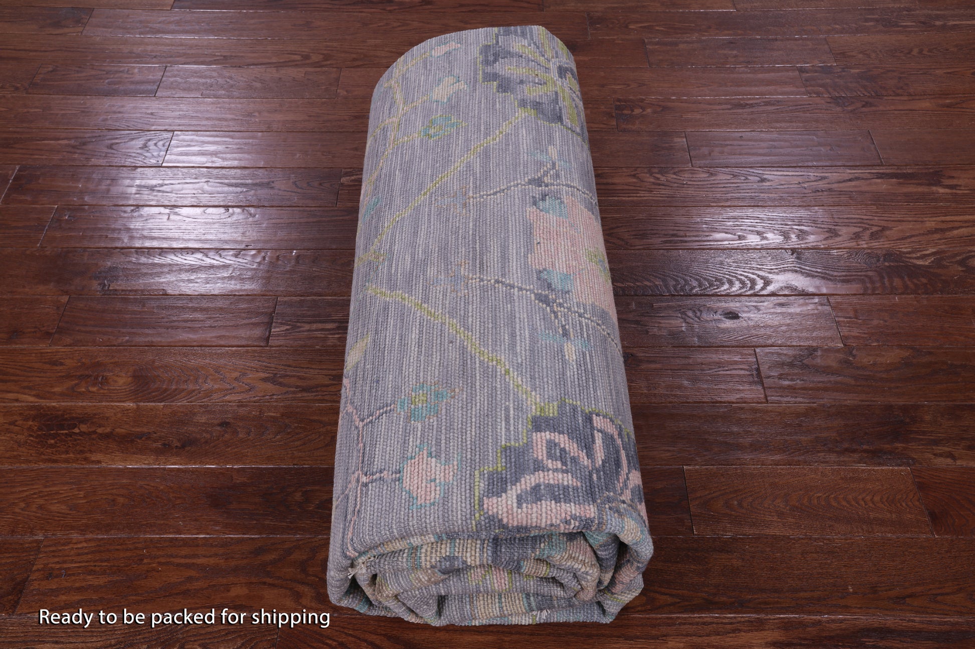 Grey Turkish Oushak Hand Knotted Wool Rug - 10' 1" X 13' 9" - Golden Nile