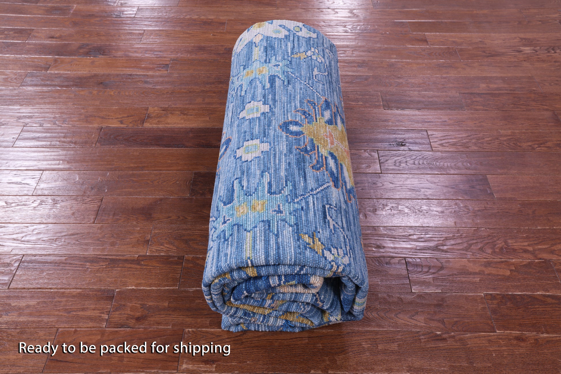 Blue Persian Tabriz Hand Knotted Wool Rug - 10' 2" X 13' 9" - Golden Nile