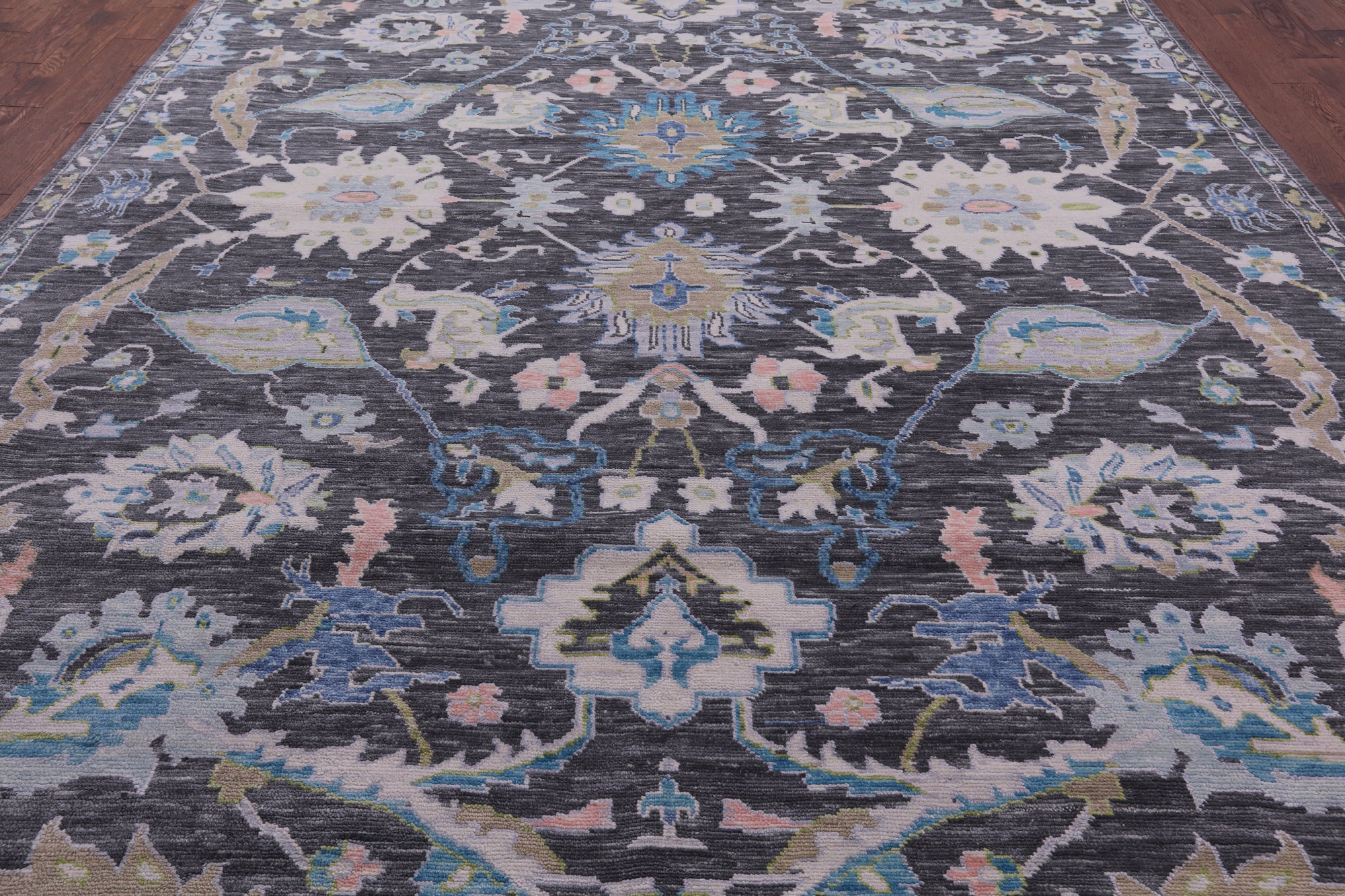 Grey Persian Tabriz Hand Knotted Wool Rug - 10' 3" X 13' 11" - Golden Nile
