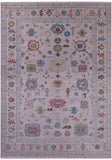 Grey Turkish Oushak Hand Knotted Wool Rug - 10' 2" X 14' 1" - Golden Nile