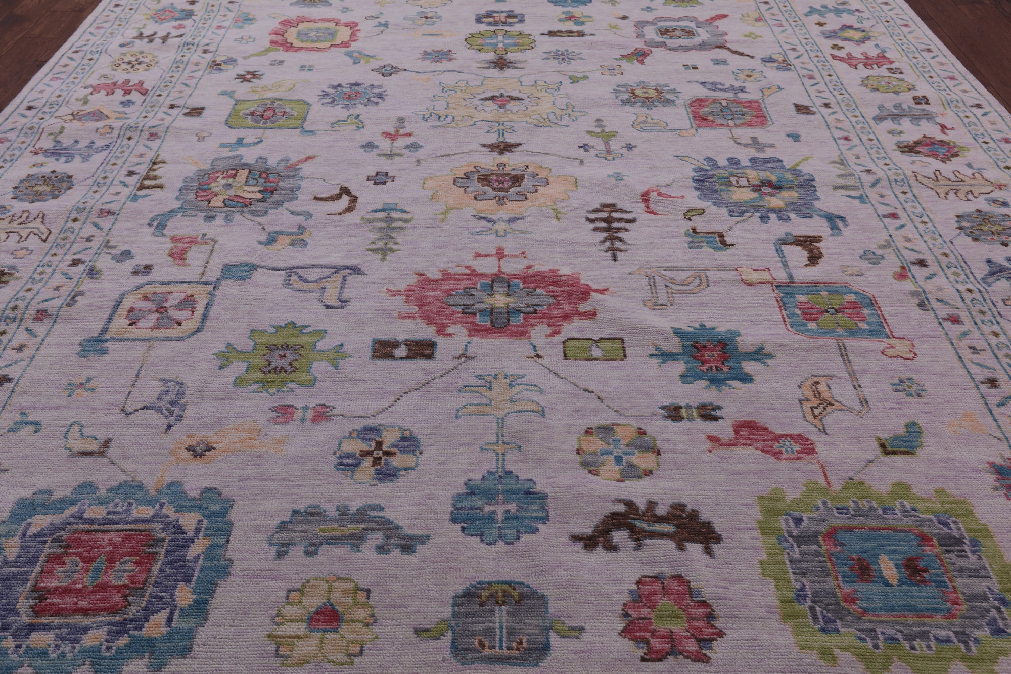 Grey Turkish Oushak Hand Knotted Wool Rug - 10' 2" X 14' 1" - Golden Nile