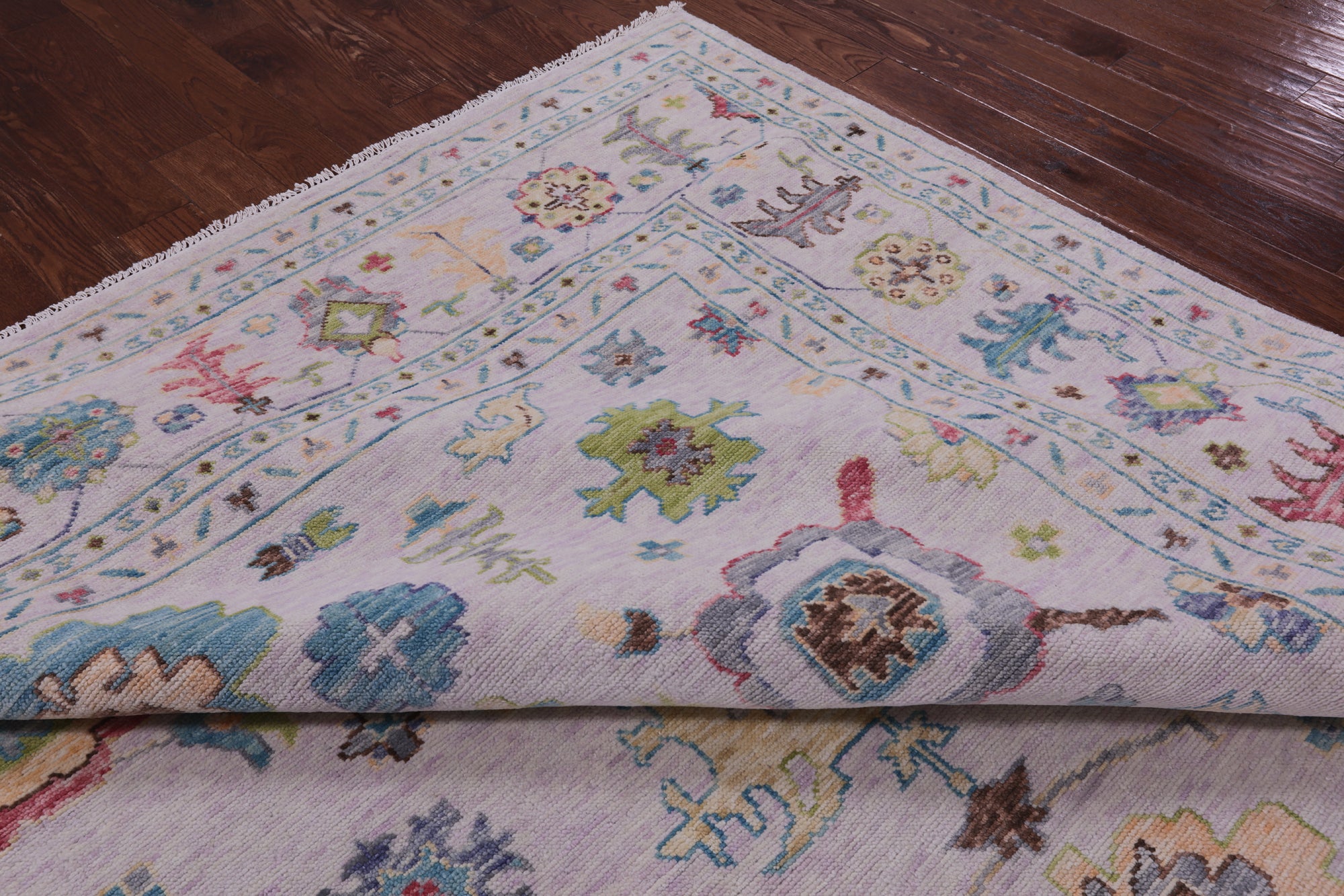 Grey Turkish Oushak Hand Knotted Wool Rug - 10' 2" X 14' 1" - Golden Nile