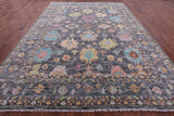 Grey Turkish Oushak Hand Knotted Wool Rug - 10' 3" X 13' 10" - Golden Nile
