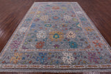 Grey Turkish Oushak Hand Knotted Wool Rug - 10' 2" X 13' 9" - Golden Nile