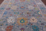 Grey Turkish Oushak Hand Knotted Wool Rug - 10' 2" X 13' 9" - Golden Nile