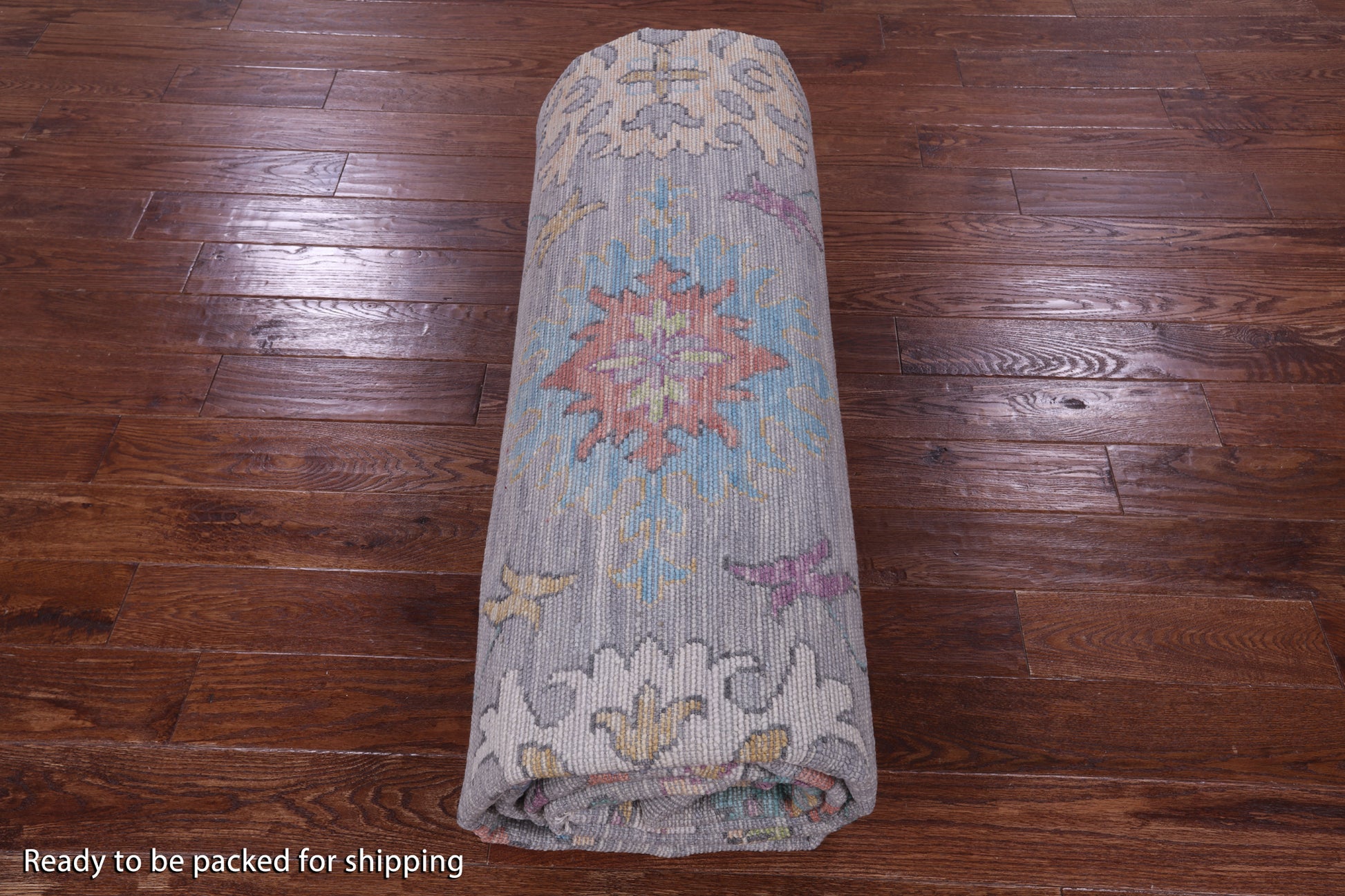 Grey Turkish Oushak Hand Knotted Wool Rug - 10' 2" X 13' 9" - Golden Nile