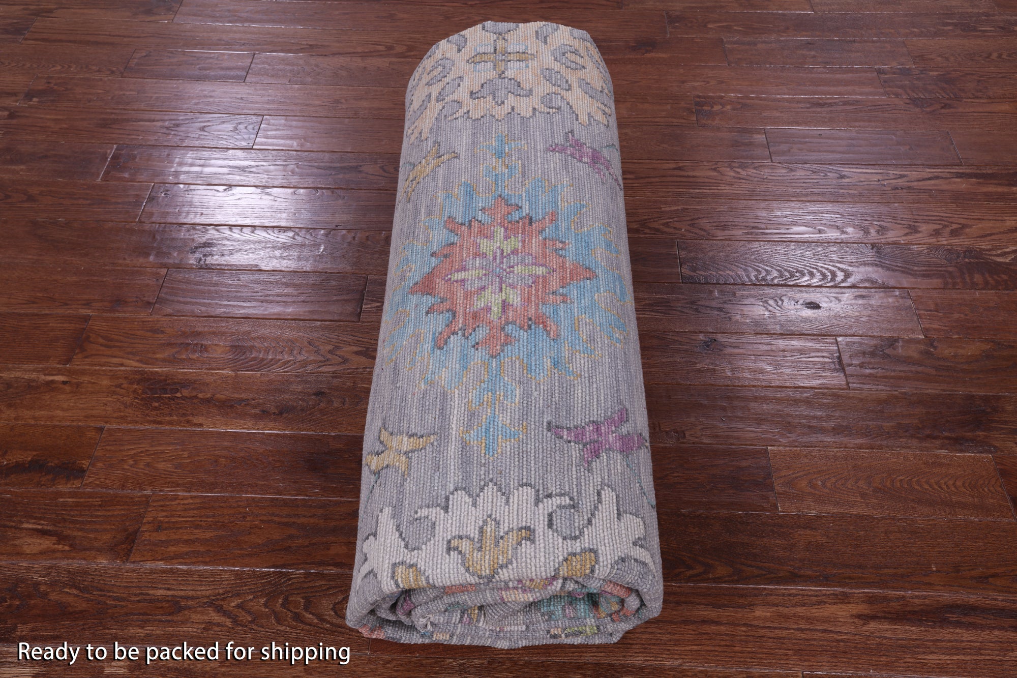 Grey Turkish Oushak Hand Knotted Wool Rug - 10' 2" X 13' 9" - Golden Nile