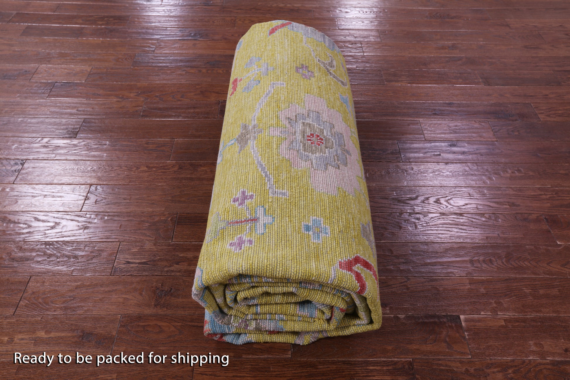 Gold Turkish Oushak Hand Knotted Wool Rug - 10' 3" X 14' 0" - Golden Nile