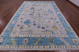Grey Turkish Oushak Hand Knotted Wool Rug - 10' 1" X 13' 11" - Golden Nile