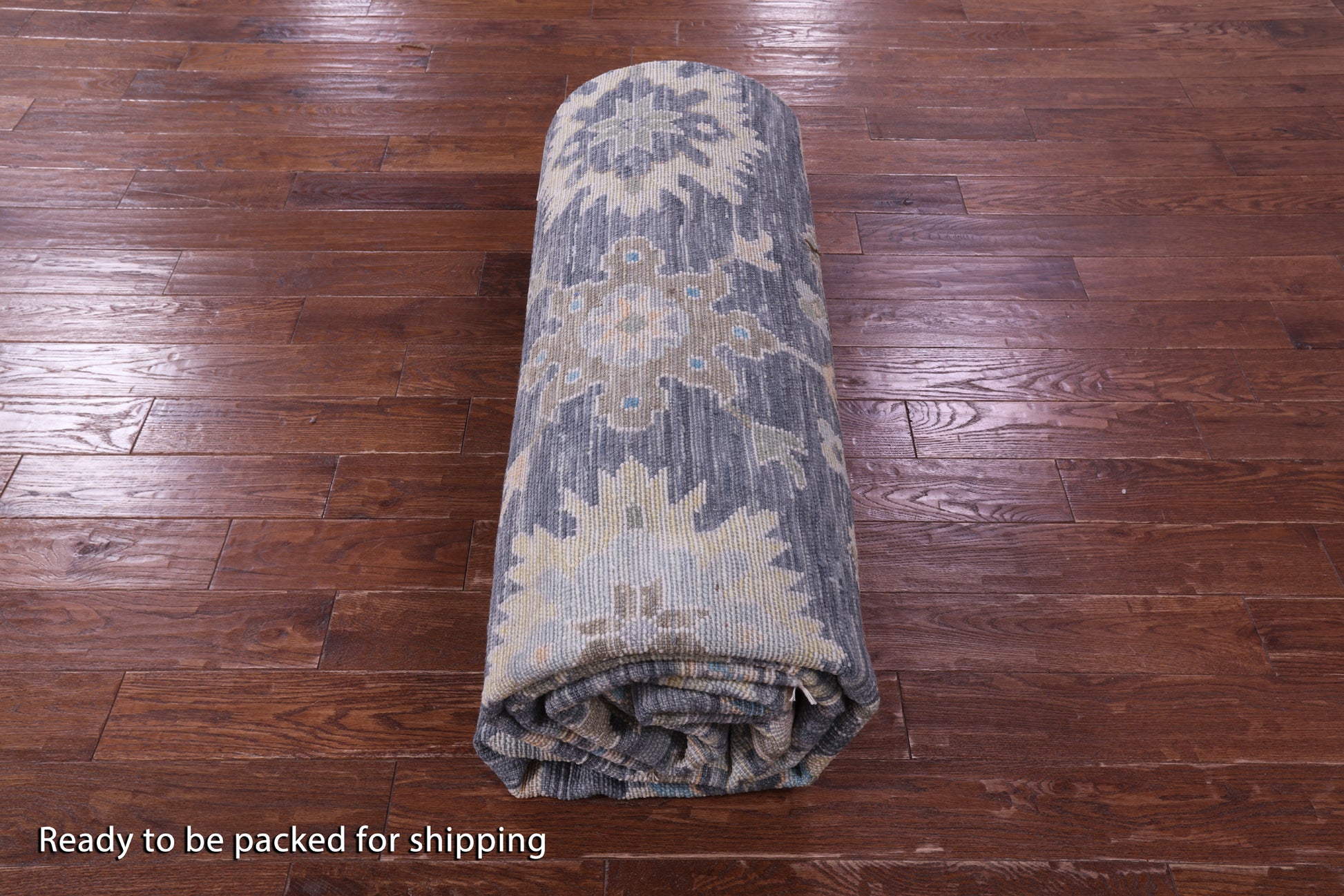 Grey Turkish Oushak Hand Knotted Wool Rug - 10' 3" X 13' 10" - Golden Nile