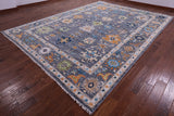 Grey Turkish Oushak Hand Knotted Wool Rug - 10' 2" X 13' 10" - Golden Nile