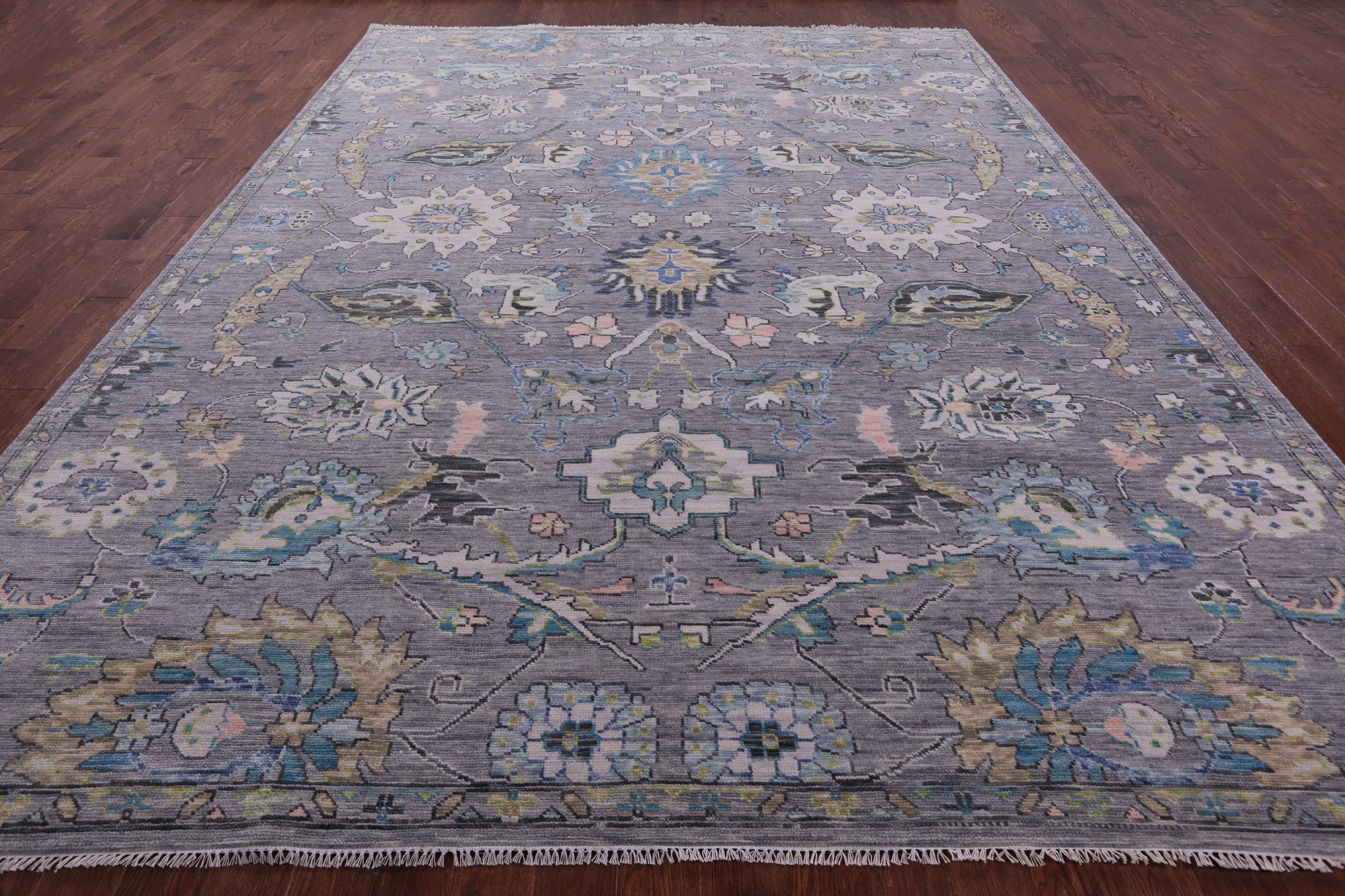 Grey Persian Tabriz Hand Knotted Wool Rug - 10' 4" X 13' 6" - Golden Nile