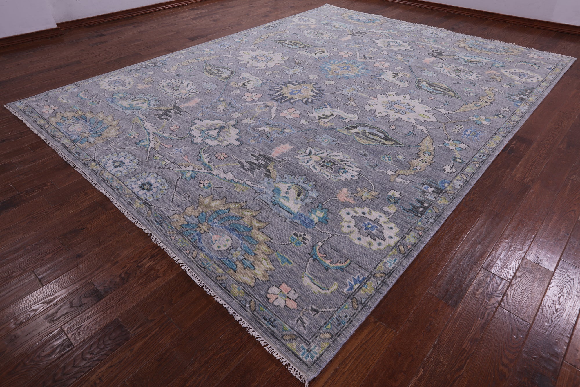 Grey Persian Tabriz Hand Knotted Wool Rug - 10' 4" X 13' 6" - Golden Nile