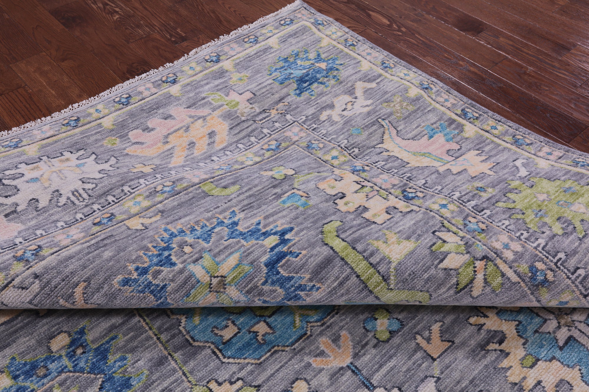 Grey Turkish Oushak Handmade Wool Rug - 10' 3" X 13' 9" - Golden Nile