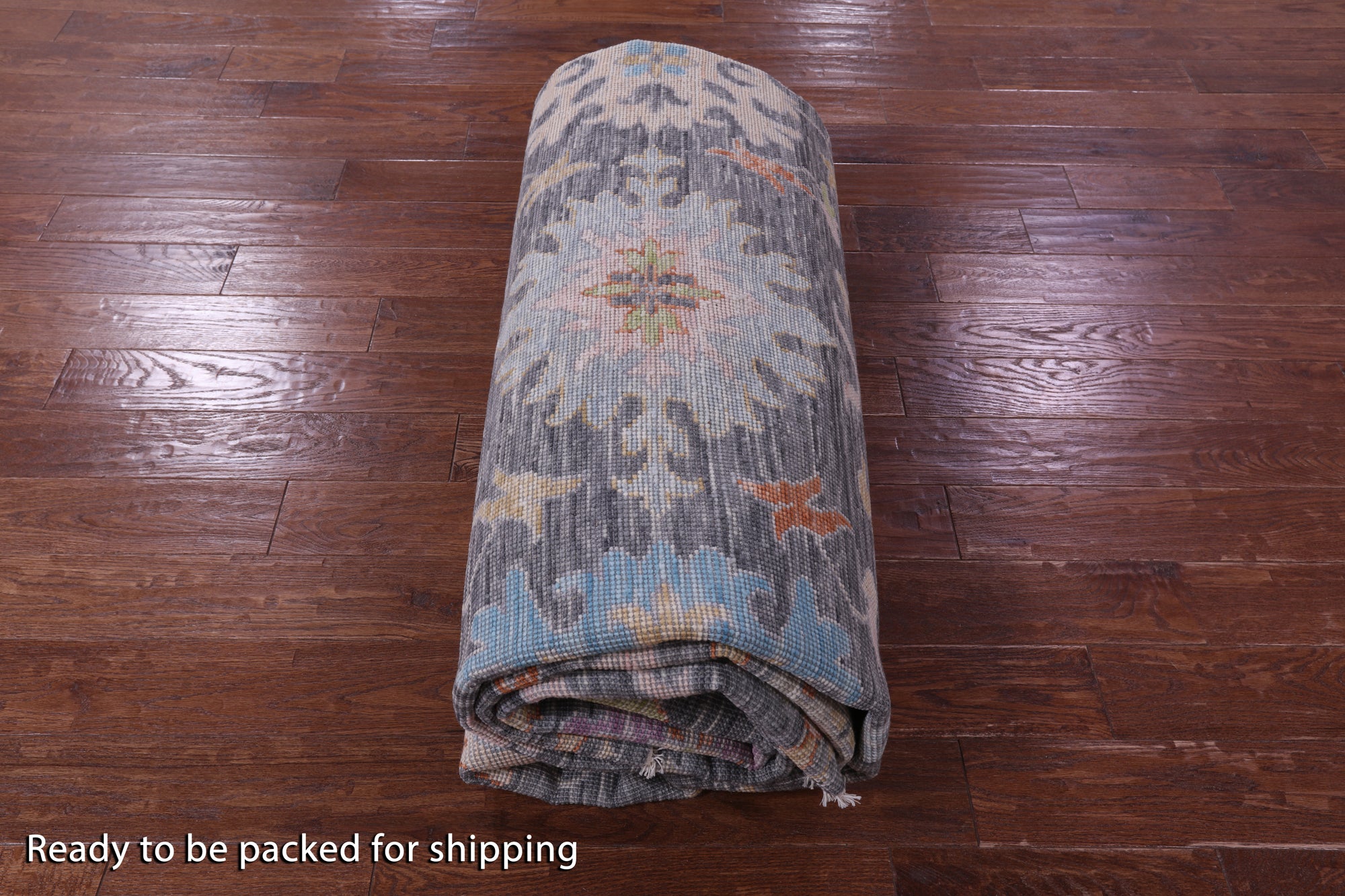 Grey Turkish Oushak Hand Knotted Wool Rug - 9' 11" X 14' 2" - Golden Nile