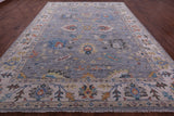 Grey Persian Tabriz Handmade Wool Rug - 10' 2" X 13' 11" - Golden Nile