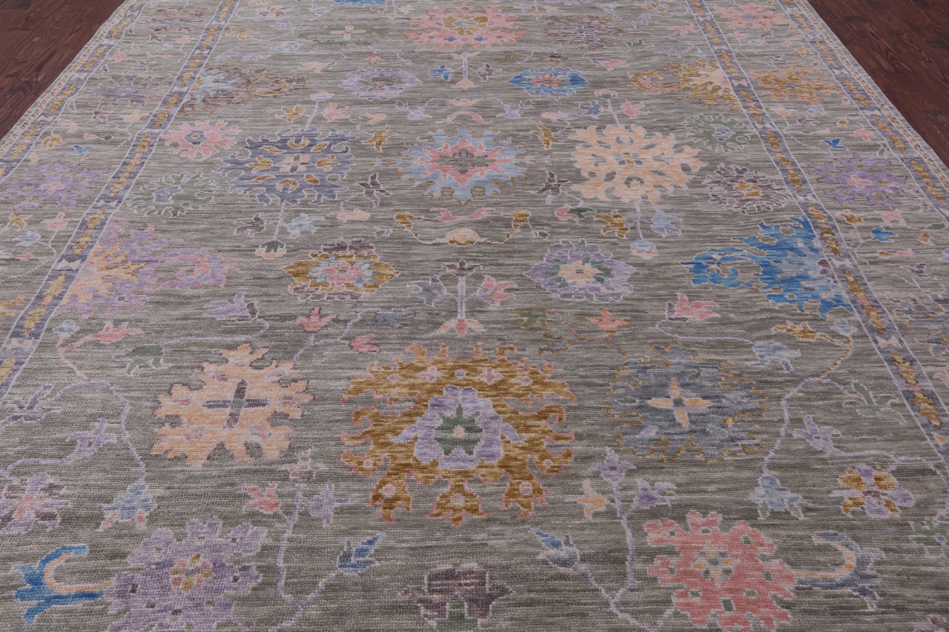 Turkish Oushak Hand Knotted Wool Rug - 10' 2" X 13' 11" - Golden Nile