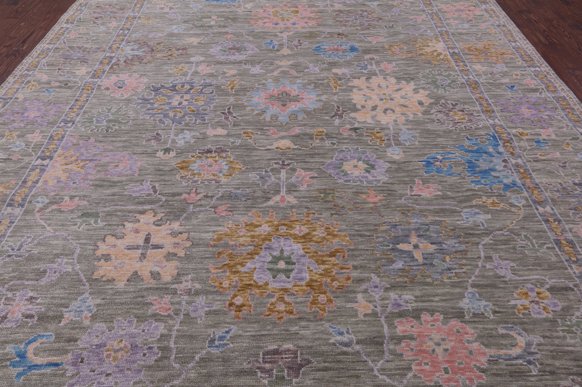 Turkish Oushak Hand Knotted Wool Rug - 10' 2" X 13' 11" - Golden Nile