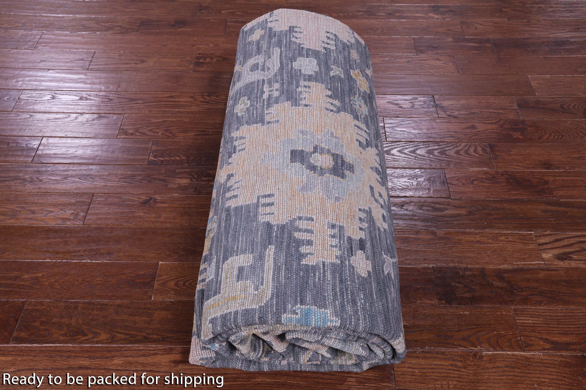 Grey Turkish Oushak Hand Knotted Wool Rug - 10' 2" X 14' 1" - Golden Nile