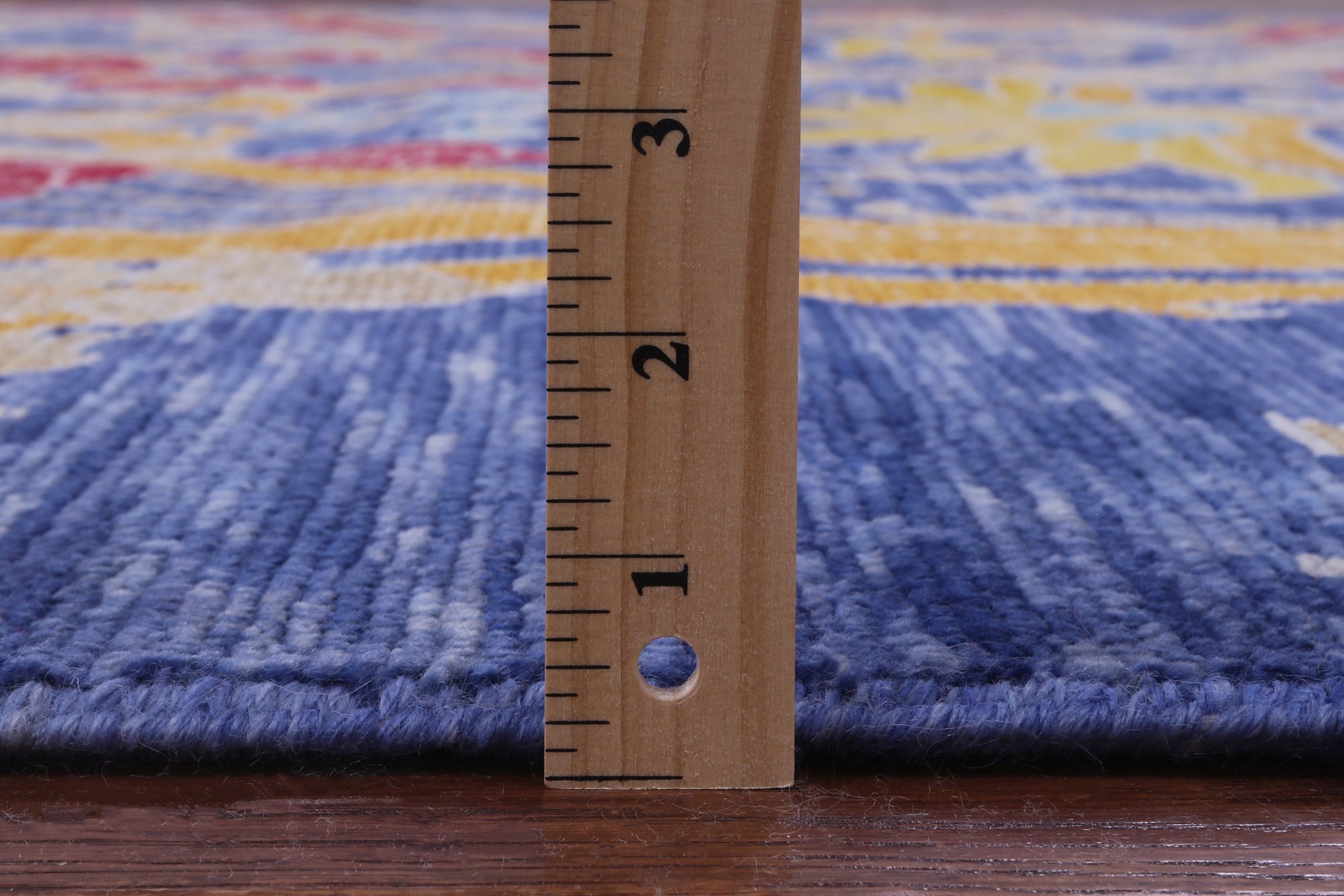 Blue William Morris Hand Knotted Wool Rug - 10' 1" X 13' 9" - Golden Nile