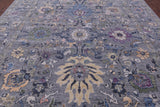 Grey Turkish Oushak Hand Knotted Wool Rug - 10' 3" X 13' 10" - Golden Nile