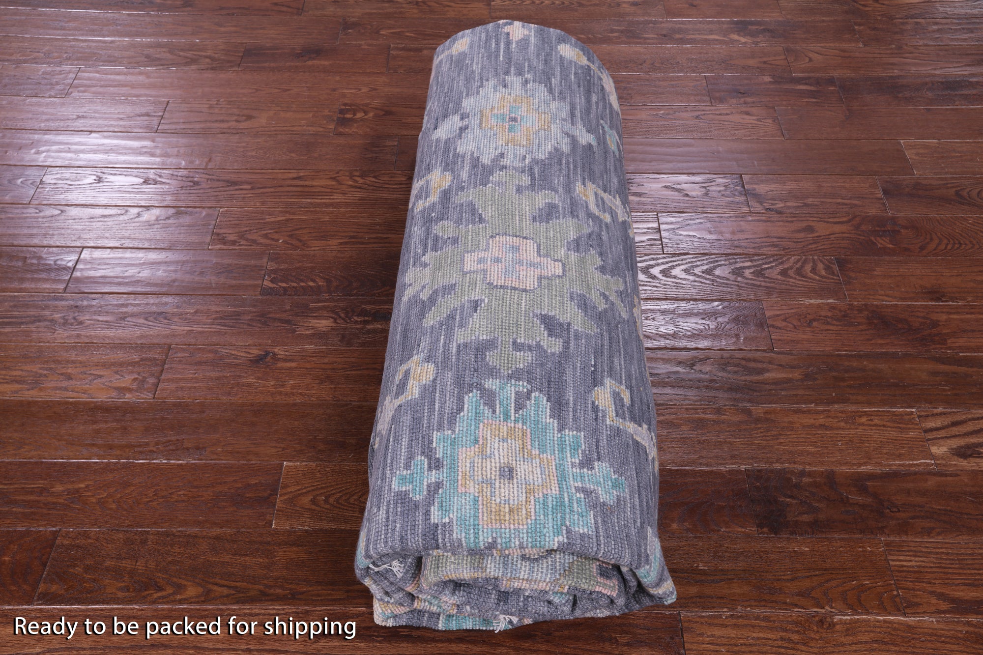 Grey Turkish Oushak Hand Knotted Wool Rug - 10' 2" X 14' 0" - Golden Nile