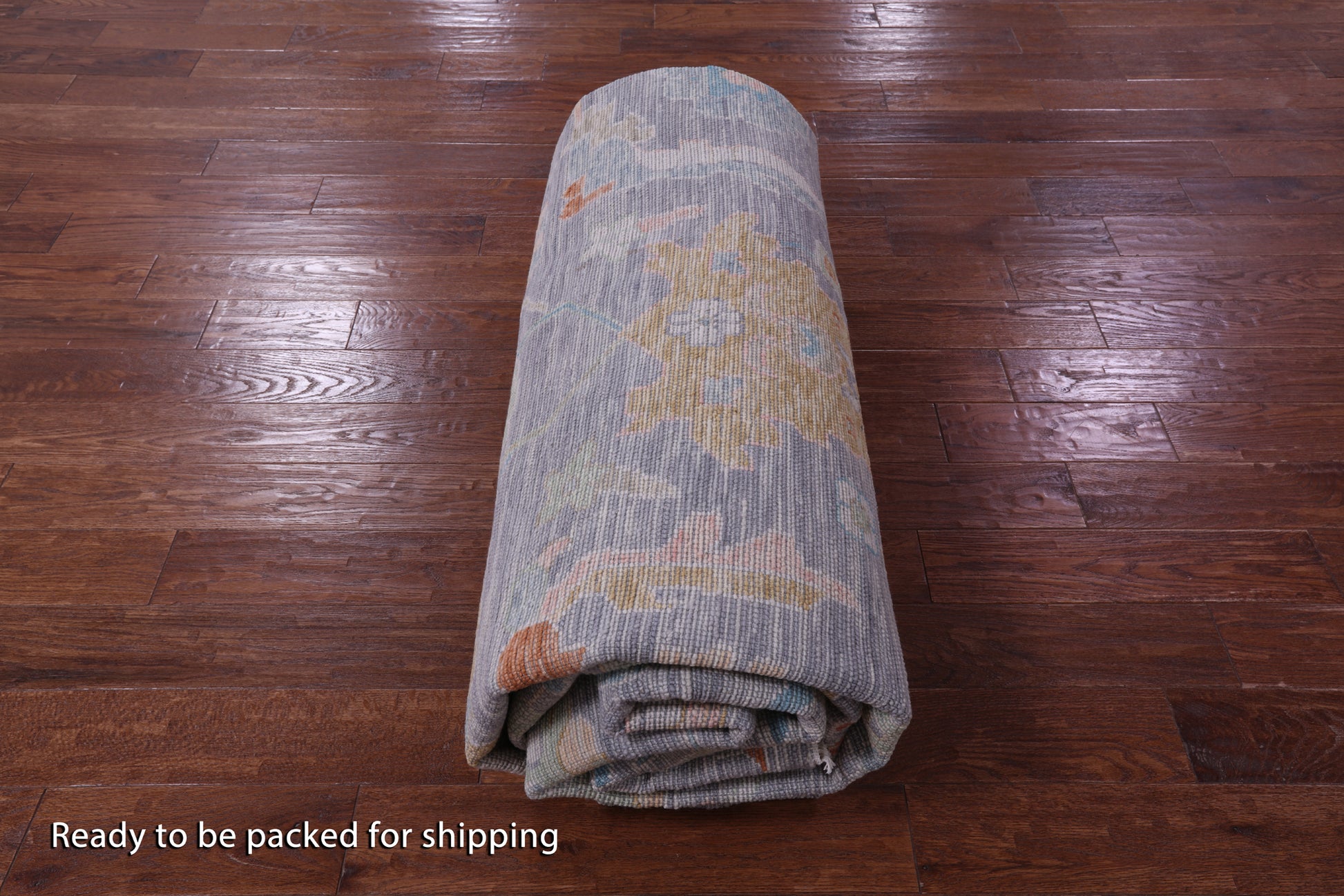 Grey Turkish Oushak Hand Knotted Wool Rug - 10' 1" X 13' 7" - Golden Nile