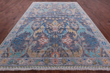 Grey Turkish Oushak Hand Knotted Wool Rug - 10' 1" X 13' 9" - Golden Nile