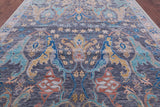Grey Turkish Oushak Hand Knotted Wool Rug - 10' 1" X 13' 9" - Golden Nile