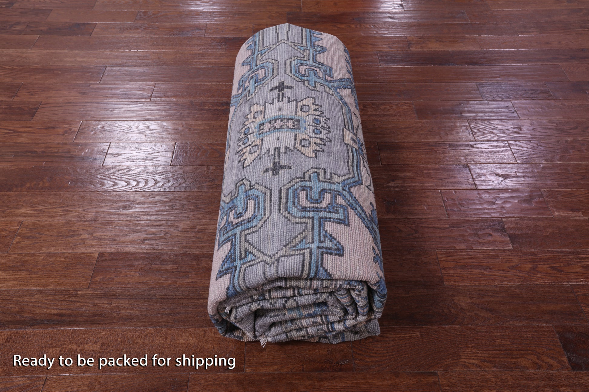 Grey Heriz Serapi Hand Knotted Wool Rug - 10' 2" X 13' 10" - Golden Nile