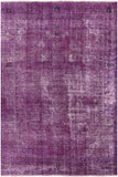 Purple Persian Overdyed Handmade Wool Area Rug - 6' 6" X 9' 8" - Golden Nile