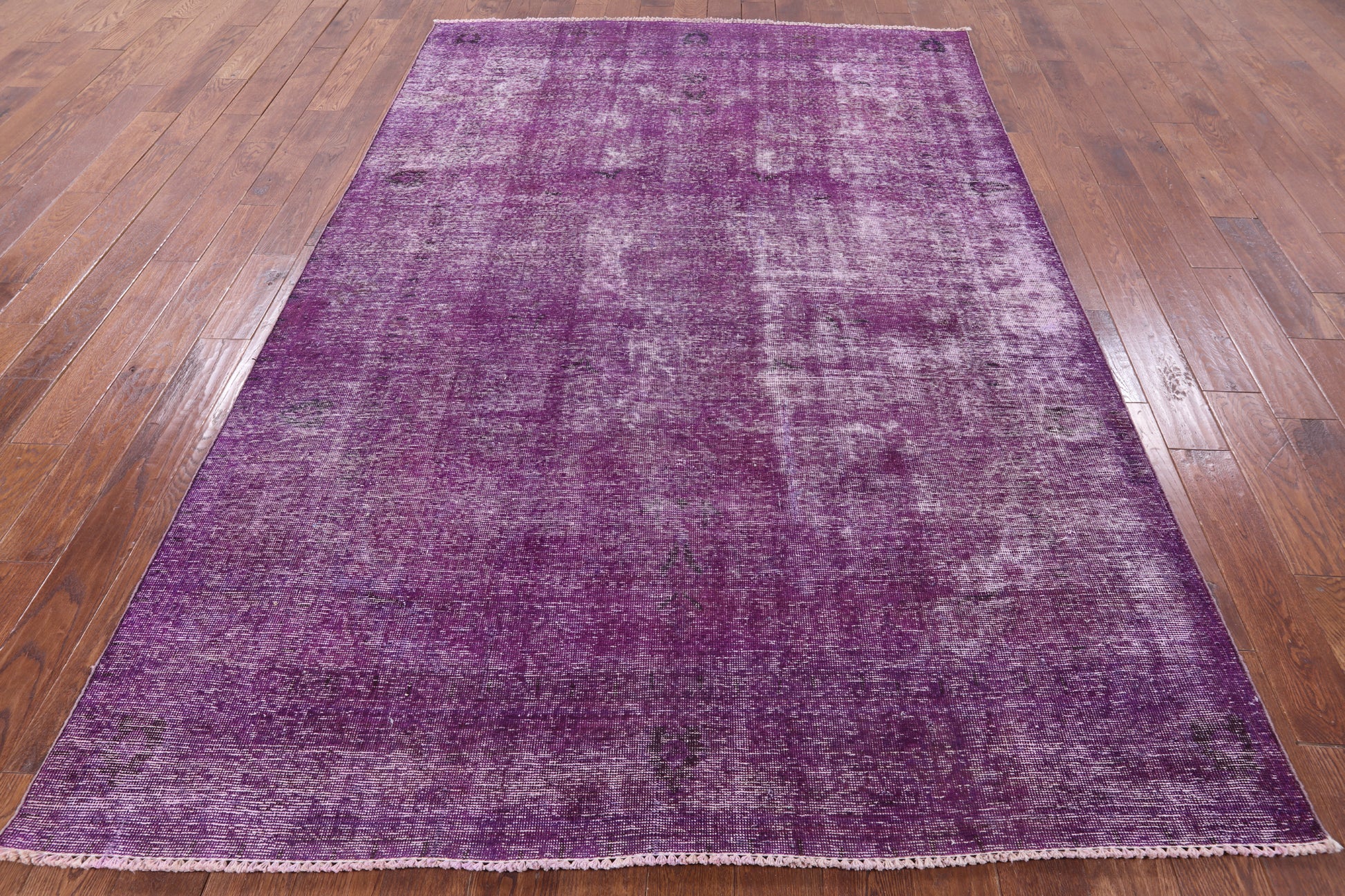 Purple Persian Overdyed Handmade Wool Area Rug - 6' 6" X 9' 8" - Golden Nile