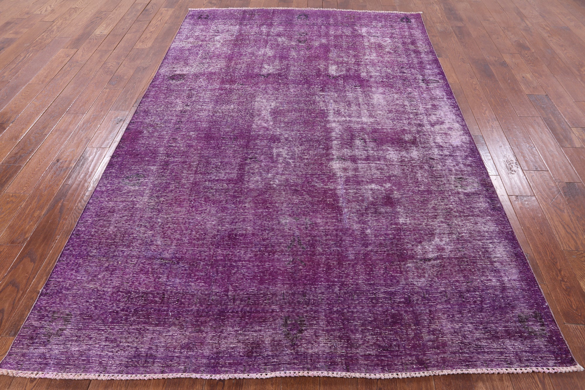 Purple Persian Overdyed Handmade Wool Area Rug - 6' 6" X 9' 8" - Golden Nile