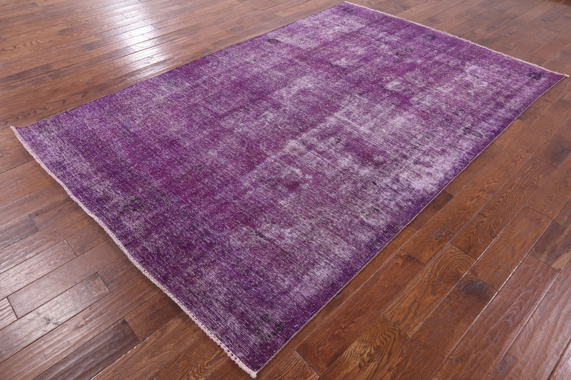 Purple Persian Overdyed Handmade Wool Area Rug - 6' 6" X 9' 8" - Golden Nile