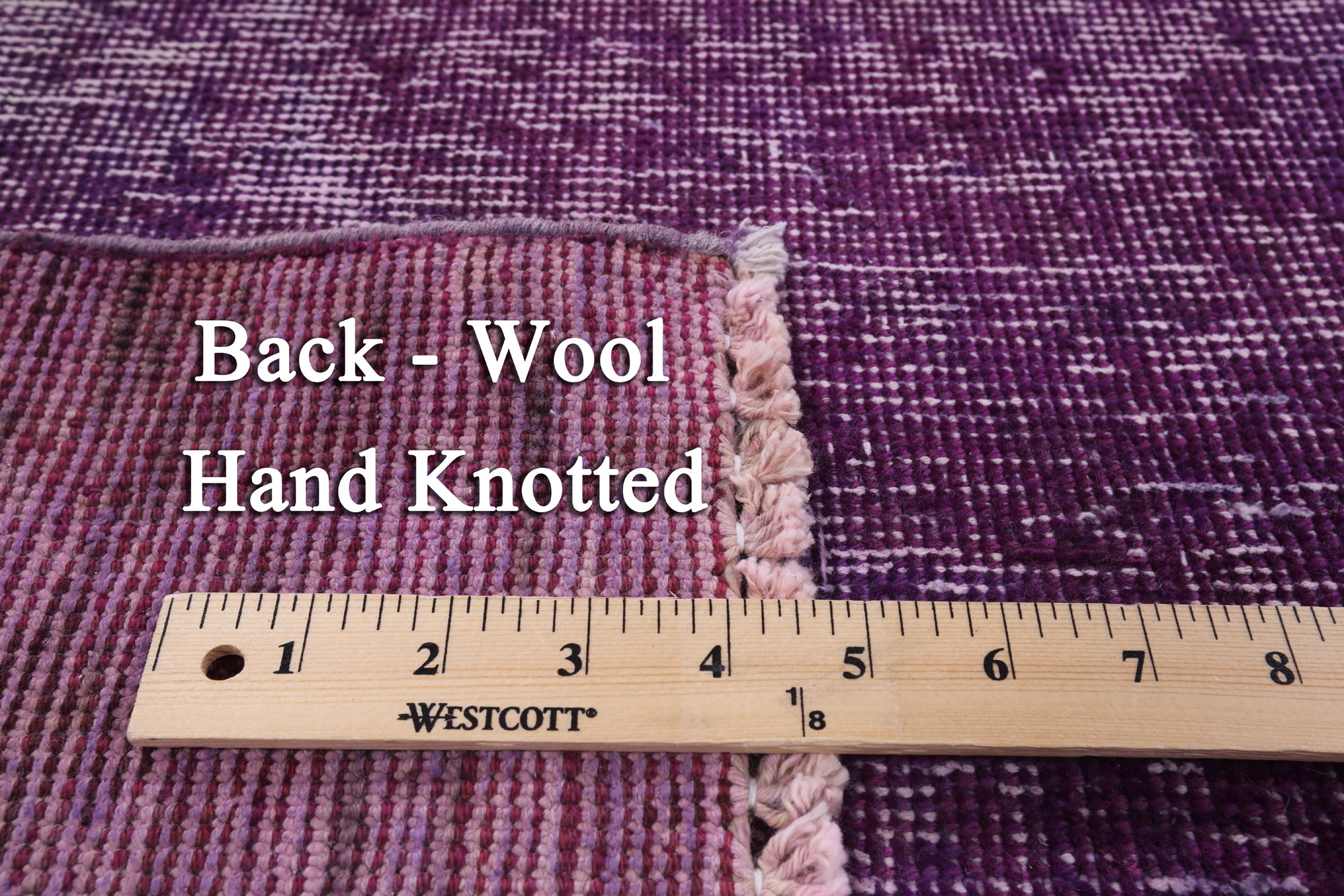 Purple Persian Overdyed Handmade Wool Area Rug - 6' 6" X 9' 8" - Golden Nile
