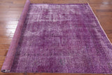 Purple Persian Overdyed Handmade Wool Area Rug - 6' 6" X 9' 8" - Golden Nile