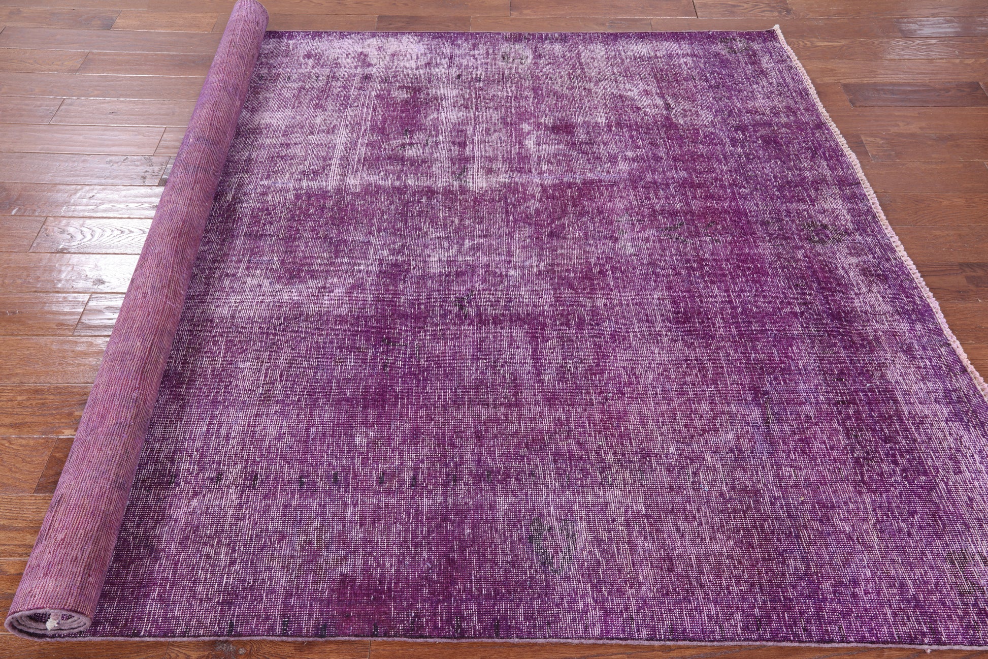 Purple Persian Overdyed Handmade Wool Area Rug - 6' 6" X 9' 8" - Golden Nile