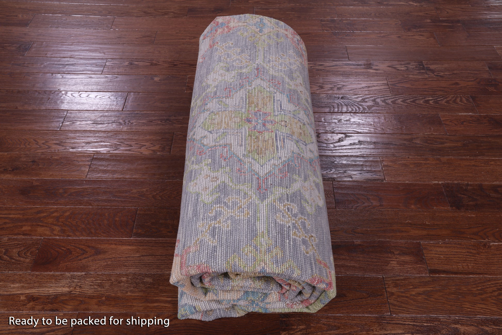 Grey Turkish Oushak Hand Knotted Wool Rug - 10' 4" X 13' 11" - Golden Nile