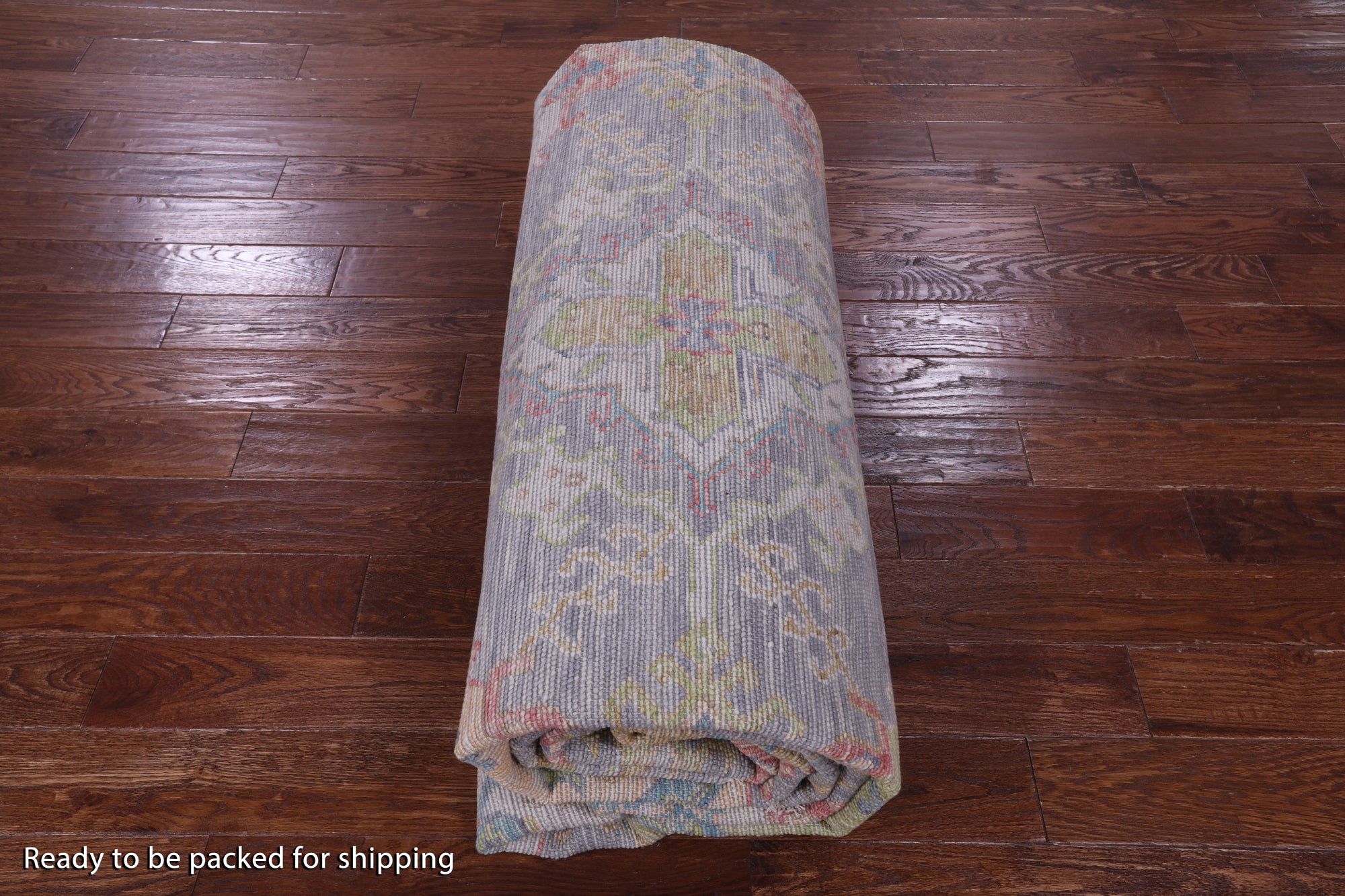 Grey Turkish Oushak Hand Knotted Wool Rug - 10' 4" X 13' 11" - Golden Nile