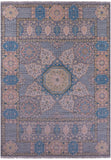 Grey Geometric Persian Mamluk Hand Knotted Wool Rug - 10' 2" X 14' 1" - Golden Nile