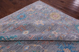Grey Turkish Oushak Hand Knotted Wool Rug - 10' 2" X 14' 3" - Golden Nile